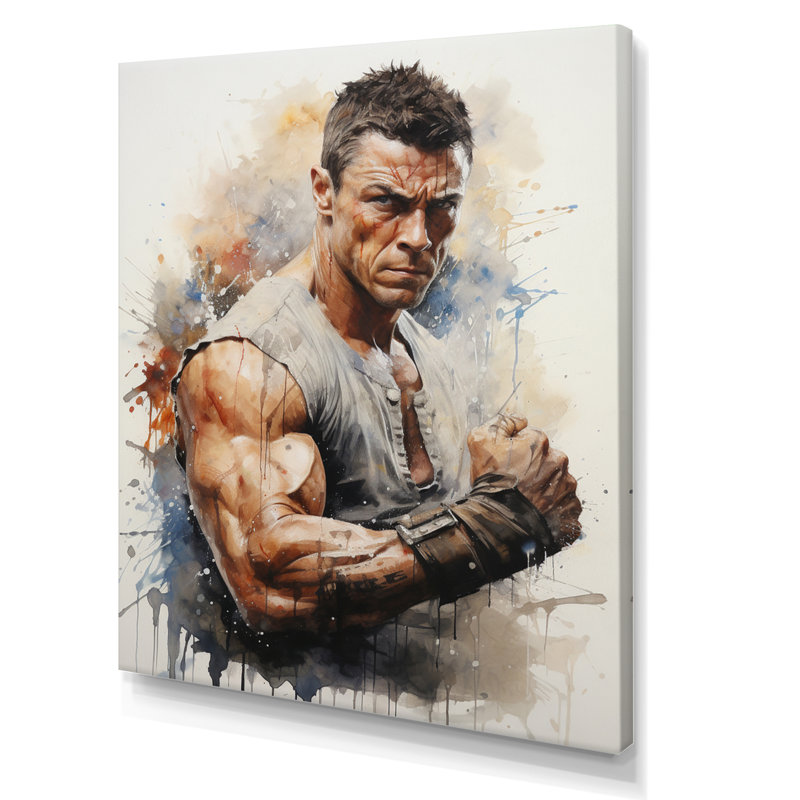 Art martial Jean Claude Van - reproduction d'art sur toile, H 32 po x l 24 po x P 1 po, Toile tendue