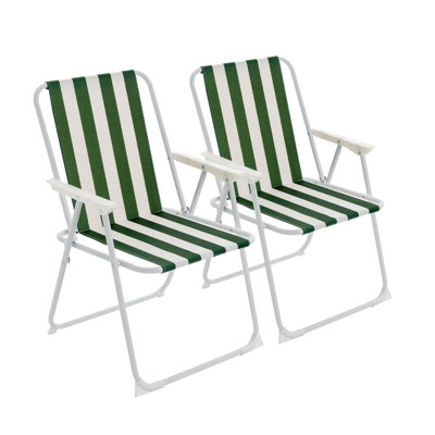 Harbour Housewares Folding Metal Beach Chairs