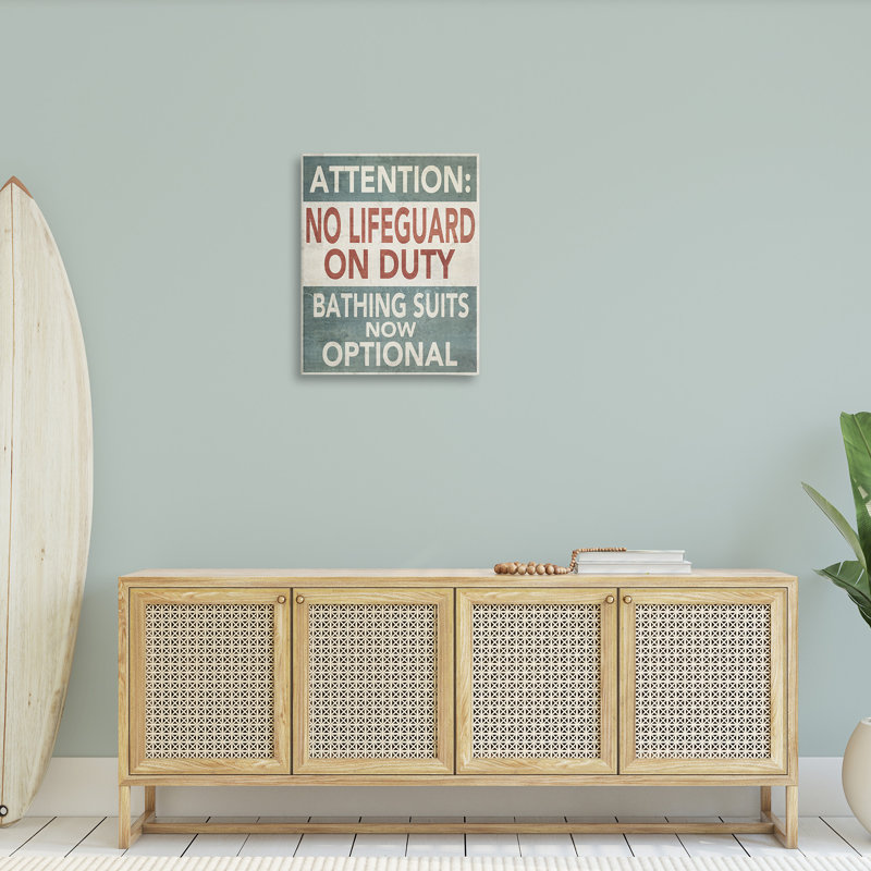 «Drôle de maillots de bain», art mural sur toile par GraffiTee Studios, H 30 po x l 24 po