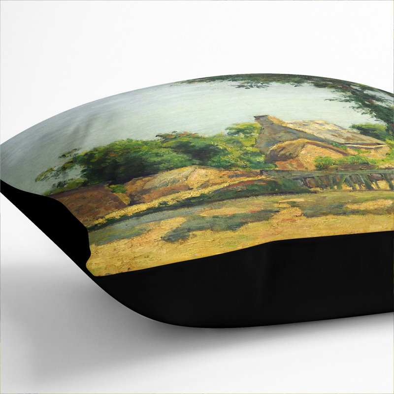Square Cushion, Black, 40cm H x 40cm W x 15cm D