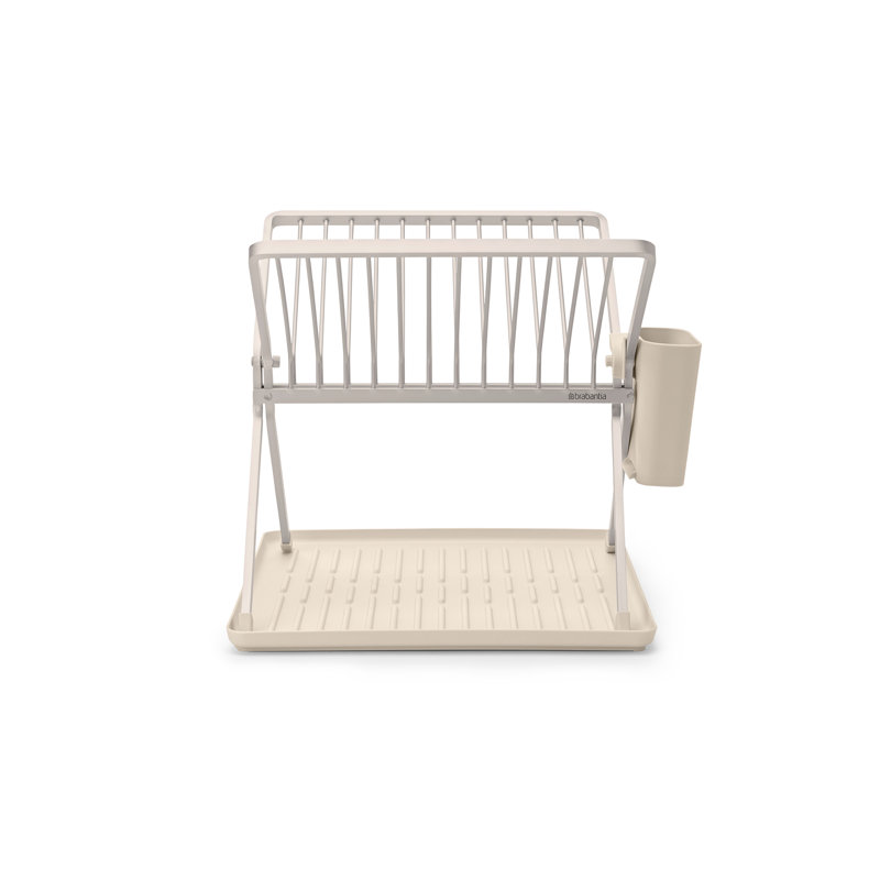 Brabantia SinkSide Foldable Dish Rack - Soft Beige, 27.3" H x 18" W x 5.5" D , Soft Beige