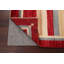 Tapis rouge / beige en laine noué à la main de conception unique 4 pi 4 po x 6 pi 4 po New Age