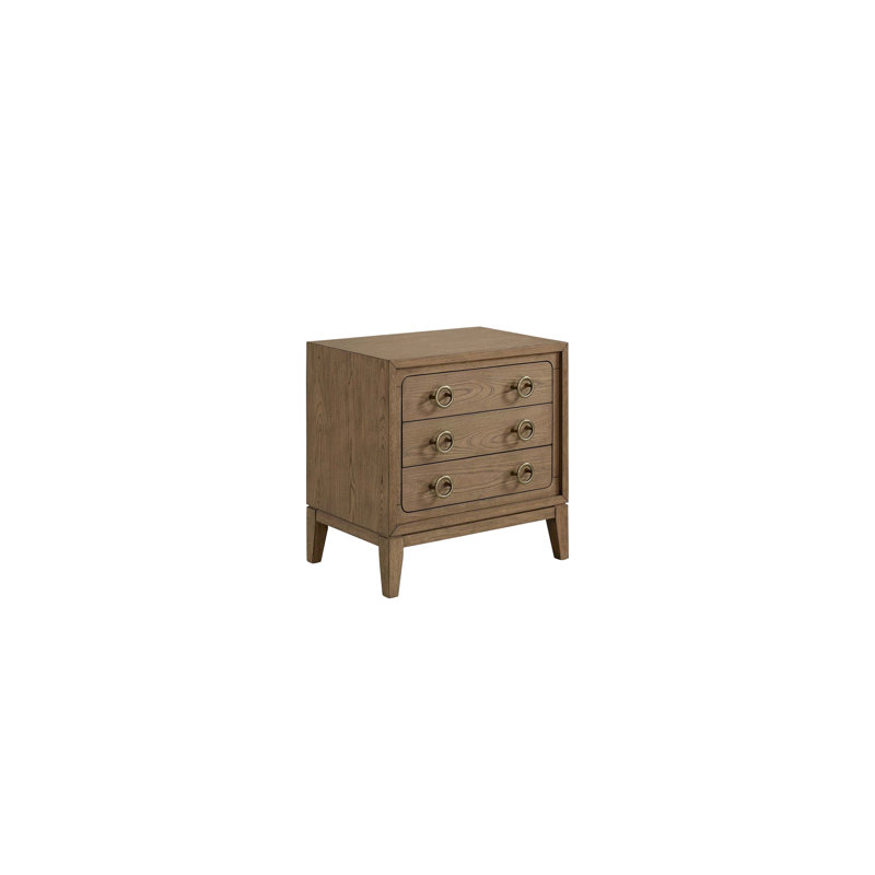 Table de chevet 3 tiroirs avec port USB
