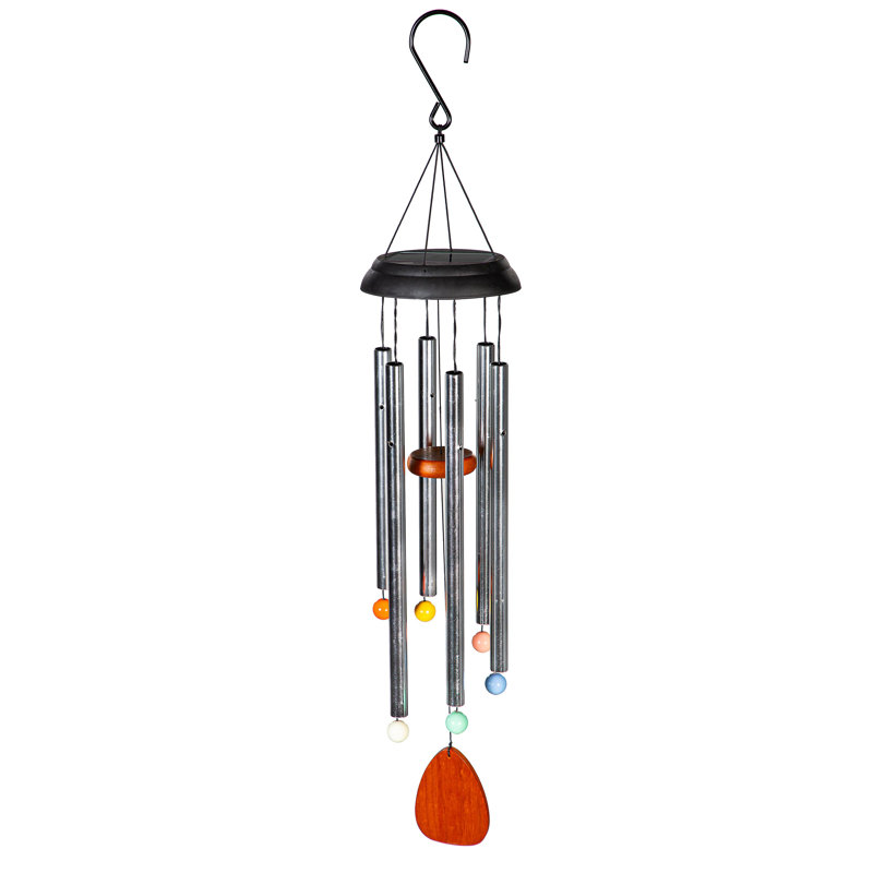 Carillon solaire à commande vocale, 33 po, Argent argent