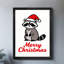 Art mural rétro noir encadré «Merry Christmas», impressions de style rétro-1823564349