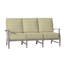 Croquet 75.75" Wide Outdoor Teak Patio Sofa with Cushions-1065669894-946804376-946804410