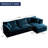 Alaaya Upholstered 111.6 " Chenille L-Shaped Sofa & Chaise with Ottoman
