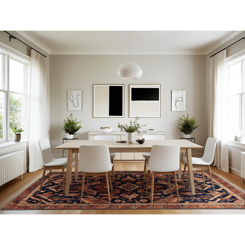 Machine Washable Persian Brown Area Rug, Rectangle 7' x 10'