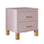 Table de chevet 2 tiroirs Traditional avec pieds en bois massif-274014686-274014681