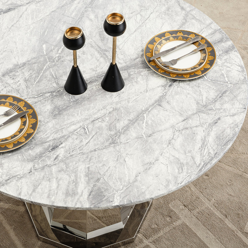 Table de salle à manger Modern, Argent