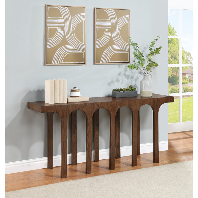 Brint 70'' Solid Wood Console Table, Brown
