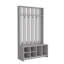 Hall Tree with 7 Shelves, Smokey Gray