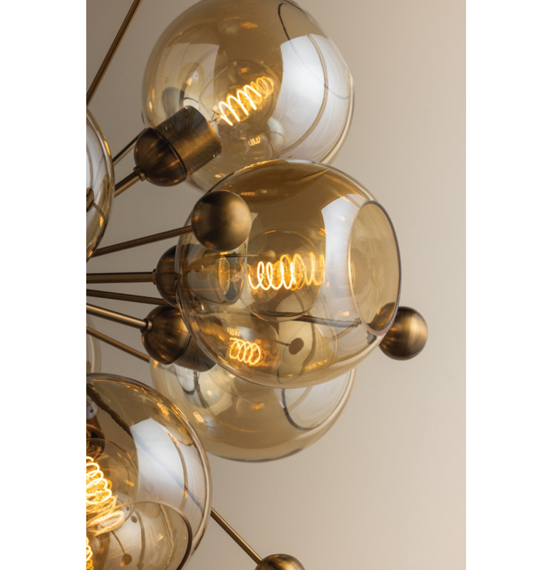 Troy Lighting Ellory 13 Light Chandelier in Patina Brass, 31" H x 32" W x 32" D