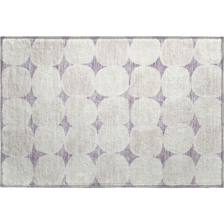 Premium Machine Washable Prisco Lavender Rug