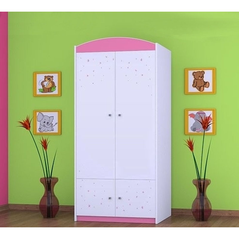 Hummel 2 Door Wardrobe, Pink