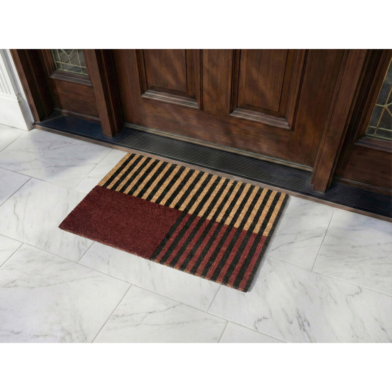 Non-Slip Striped Indoor Doormat, 40cm W x 60cm L
