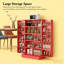Grande armoire de rangement autoportante avec buffet, portes doubles et 5 tablettes réglables à 5 niveaux pour la cuisine et la salle à manger