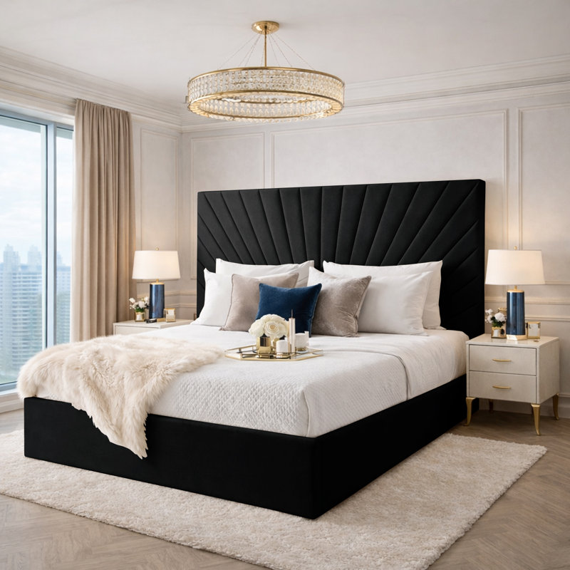 Bed, Black, Double (4'6)