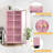 Dalziel 27.6'' Wide 4 - Shelf Storage Cabinet with Glass Doors-1738129587