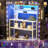 5-Tier Kitchen Microwave Stand with Power Outlet & LED Lights - Coffee Bar Station w/ 6 S-Hooks - Spice/Pot Storage Rack - Free Standing Utility Shelf-834552261