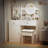 Vanity Table With Mirror And 3 Color Lighting Brightness Adjustable