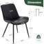 Ensemble de 2 chaises de salle à manger, chaise d'appoint de salle à manger rembourrée en cuir synthétique pour la cuisine, la salle à manger, le salon, la réception, les chaises d'invité de bureau et l'extérieur-1194496623-1194496618