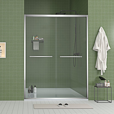 Double porte de douche coulissante