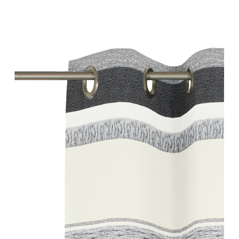 Pennington Room Darkening Curtain Single Panel, Grey/Brown/Blue, 135cm Width x 245cm Drop