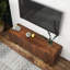 Meuble télé Mid-Century en noyer avec conception en spirale, armoire de rangement et tiroirs