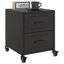 Anadalay 36cm W Steel Bedside Table-905989315