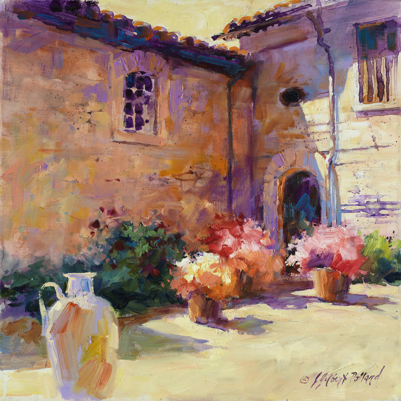 Umbrian Sunlight by Julie G. Pollard - Wrapped Canvas Painting, 30cm H x 30cm W x 3.8cm D