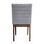 De 2 chaises de salle à manger de style Mid-Century, gris foncé, pieds évasés, ajoute un élément de style à la chaise grise moderne 2, avec un revêtement confortable