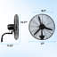 30 po Ventilateur mural intérieur / extérieur 4 vitesses noir-124235872