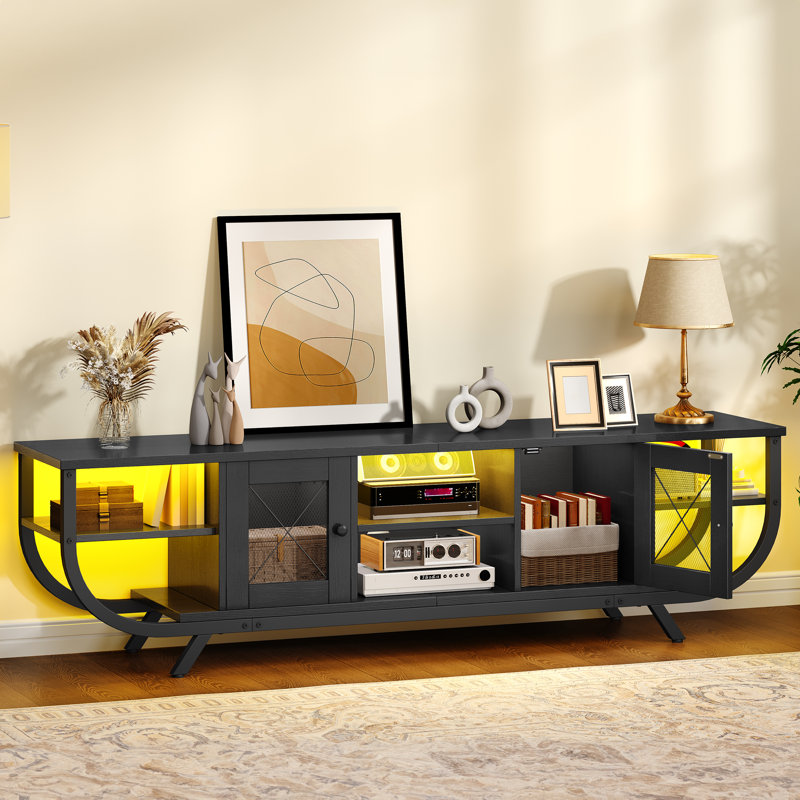 Unfinished TV Stand, 45cm H x 160cm L x 35cm W, Black
