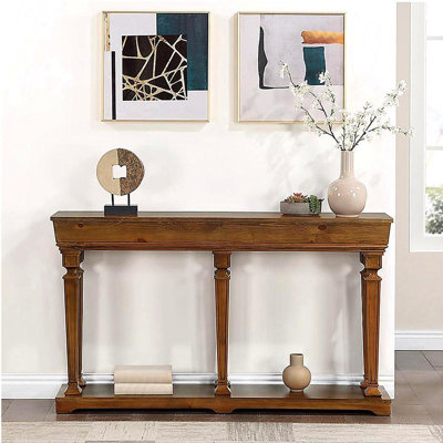 Table d'appoint en chêne avec base