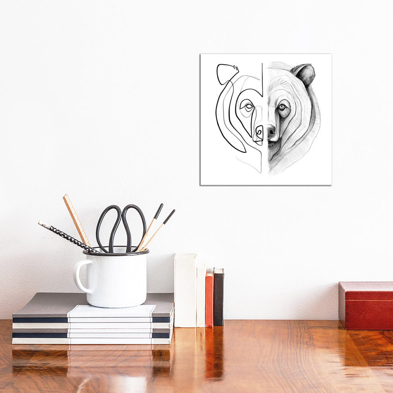 Distinct Bear by Dane Khy - Wrapped Canvas Gallery-Wrapped Canvas Giclée, 30.48cm H x 30.48cm W