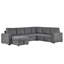 Upholstered Reclining U-Shaped Sectional Reversible