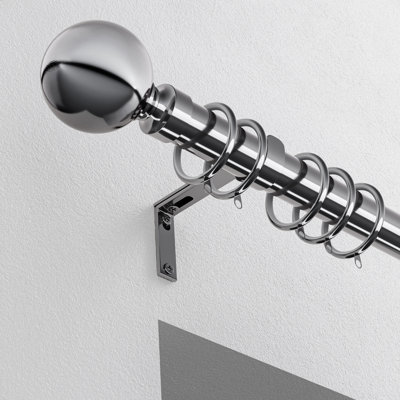 Steel 2.8cm Single Curtain Pole