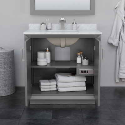 36'' Single Bathroom Vanity with Genuine Marble Top