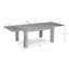Nature Extendable Solid Wood Top Metal Base Dining Table-90488094