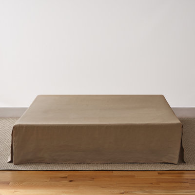 100% French Linen Bedskirt - Full - Fawn