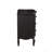 Antique Black 3-Drawer Nightstand