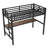 Metal Twin Loft Bed with Desk, LED Light & Power Outlet – Space-Saving, Noise-Reduced, Black