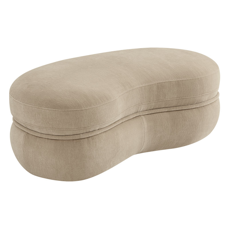 Pouf capitonné d'inspiration vague moderne, Wicker Chenille
