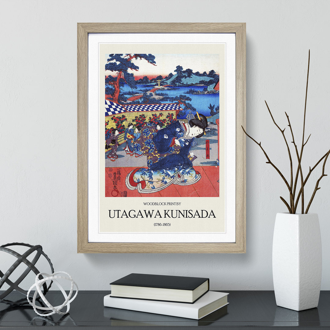 Kneeling Geisha by Utagawa Kunisada - Picture Frame Art Prints