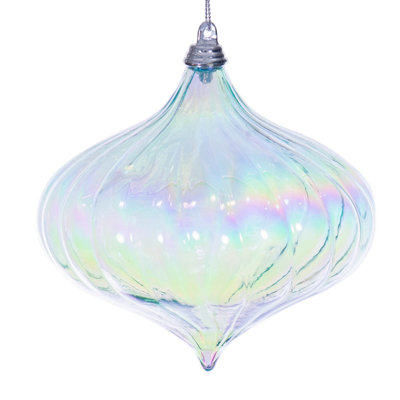 4.75" Iridescent Onion. Includes 2 ornaments per bag.