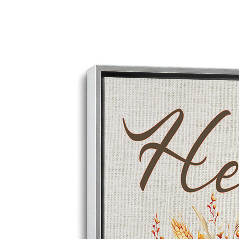 «Hello Fall Bouquet» par Nicole DeCamp, reproduction d'art, L 24 po x H 32 po, Argent, Toile avec cadre