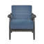 Chaise d'appoint - Meuble de salon en bois massif avec tissu d'ameublement en tissu bleu transitionnel-1498031984