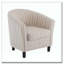 Fauteuil demi-tonneau rembourré avec accoudoirs évasés