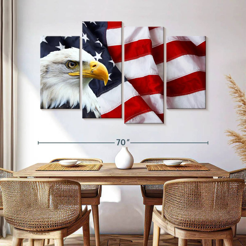 American National Bald Eagle, H 42 po x l 68 po